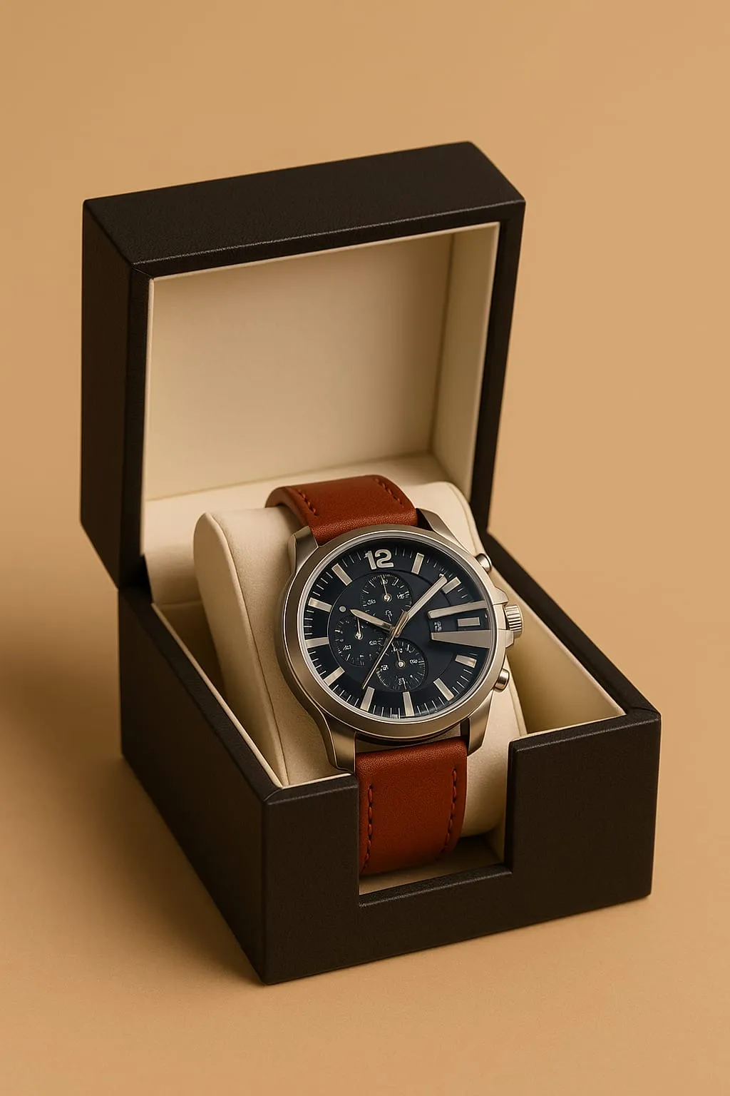 Leather belt watch