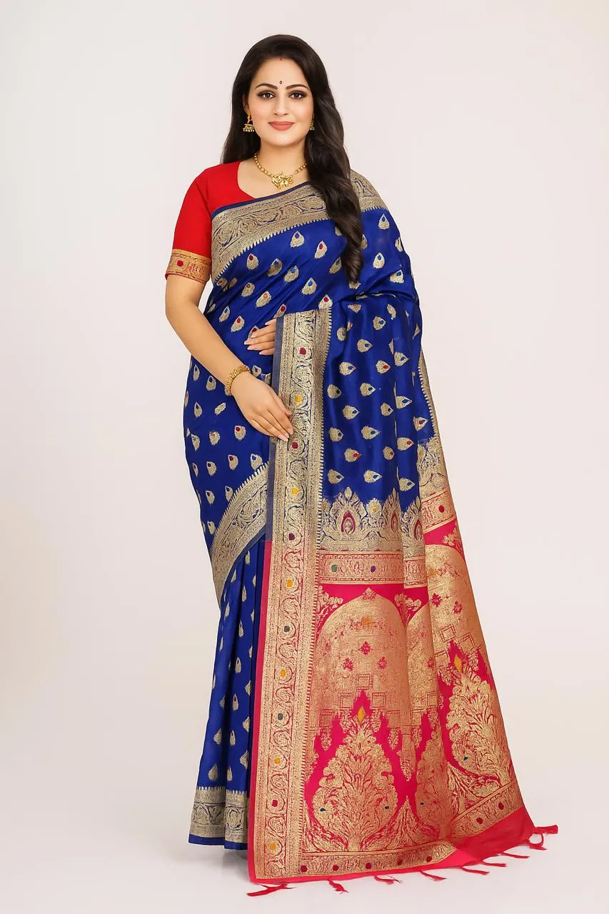 Dhaka silk With Blouse
