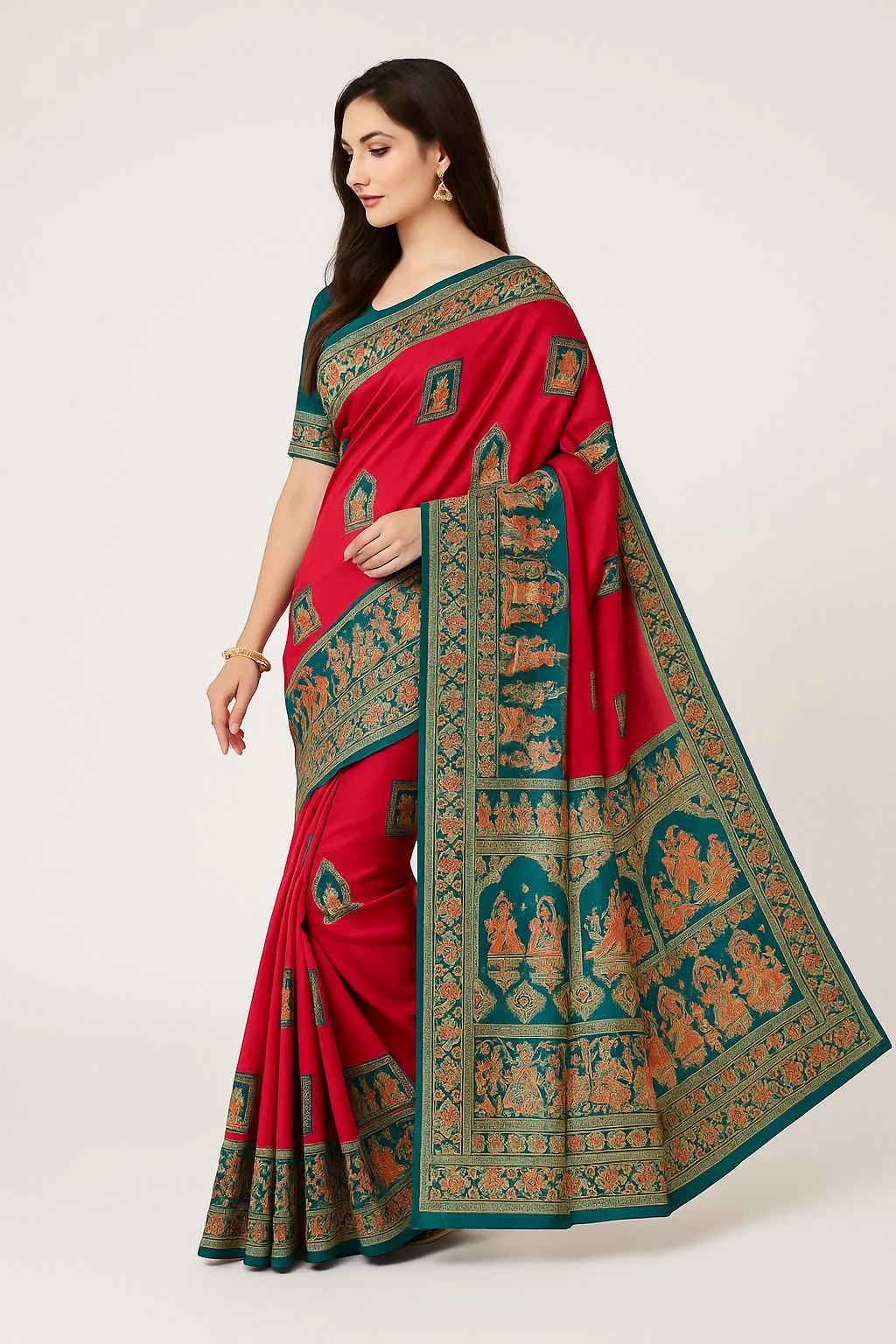 Dhakai silky with blouse