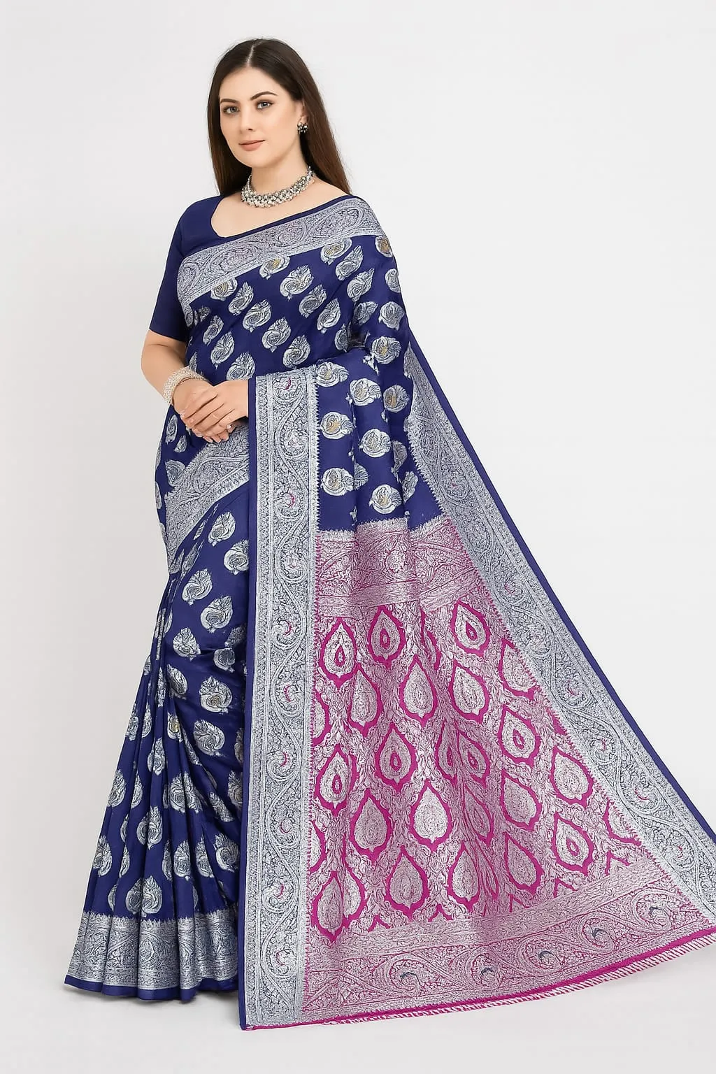 Dhakai silky with blouse