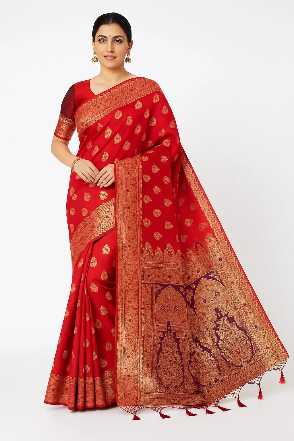 Dhakai silky with blouse