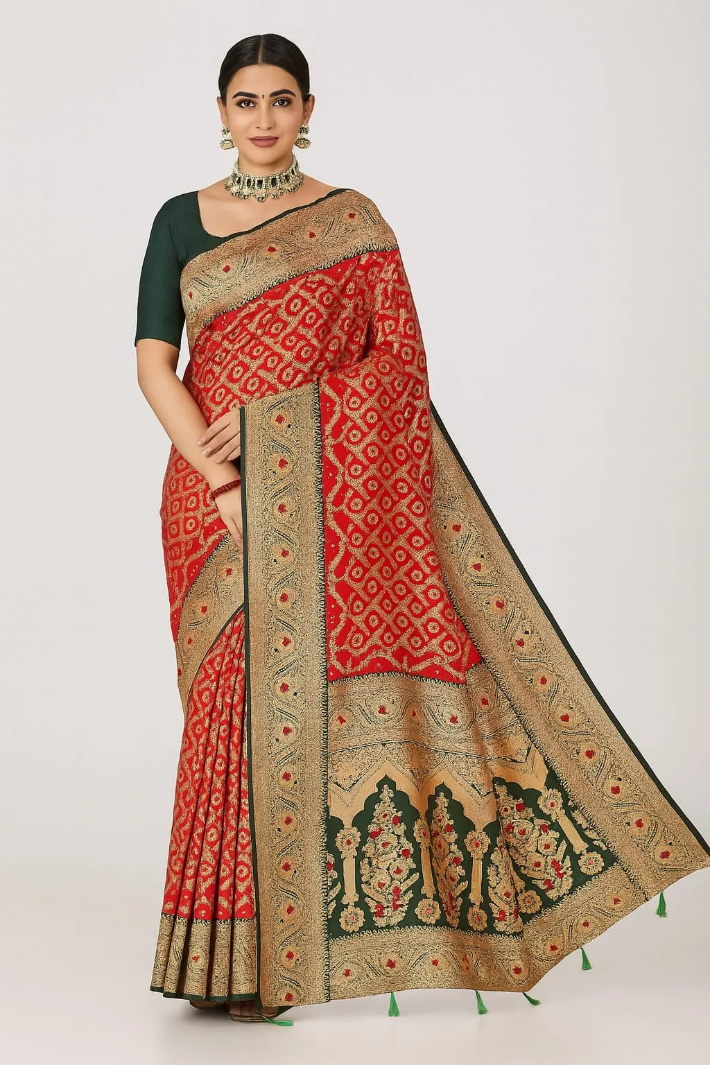 Dhakai silky with blouse